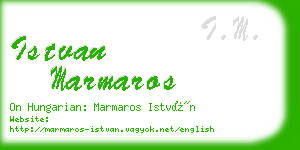 istvan marmaros business card